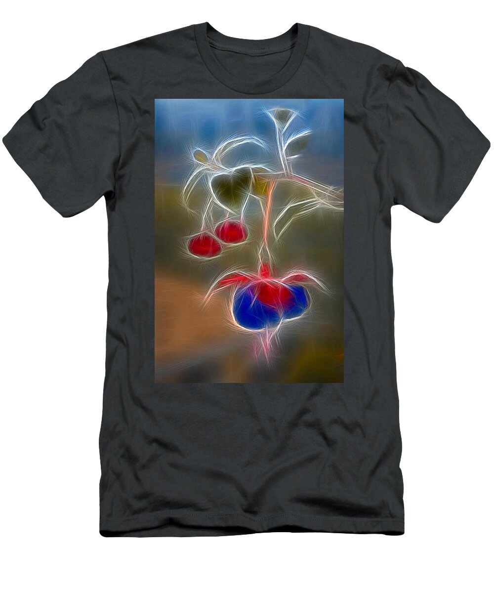 Fushia T-Shirt featuring the digital art Electrifying Fuchsia by Susan Candelario