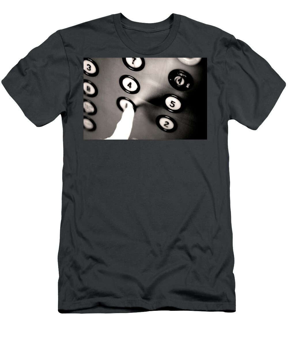 Elevator T-Shirt featuring the photograph Elevator Buttons by La Dolce Vita