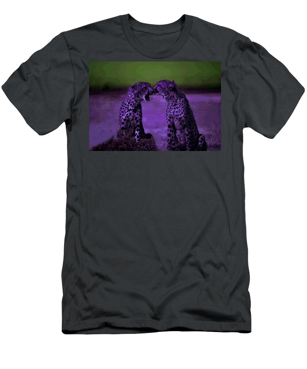 Cheetahs T-Shirt featuring the photograph Feelings by George Pedro