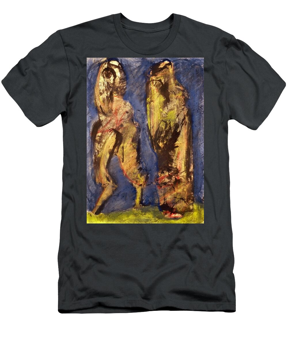 Landscape T-Shirt featuring the pastel Figures In Landscape by JC Armbruster