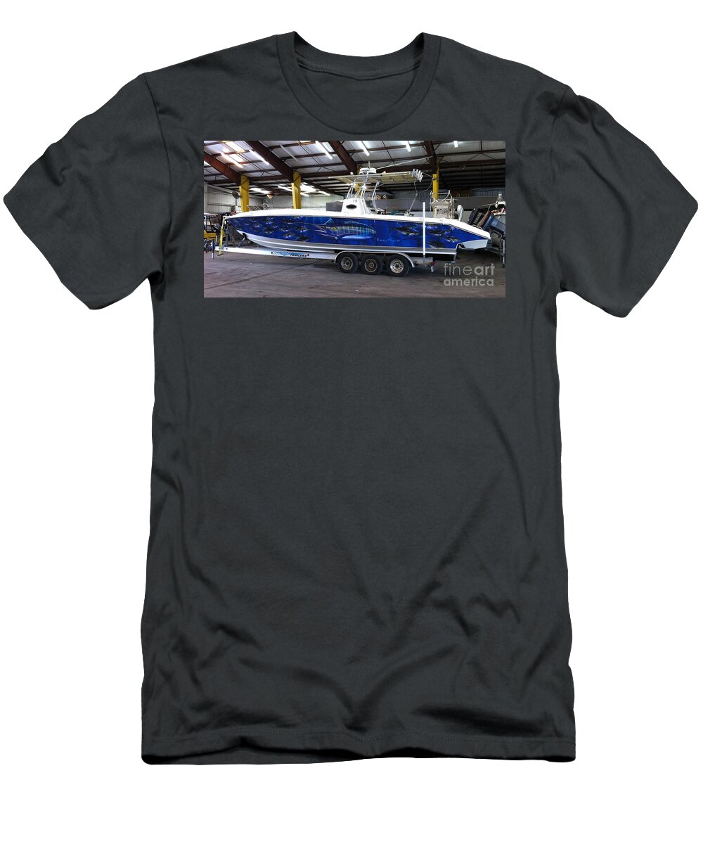 Boat Wrap T-Shirt featuring the digital art Fine Art Boat Wraps by Carey Chen