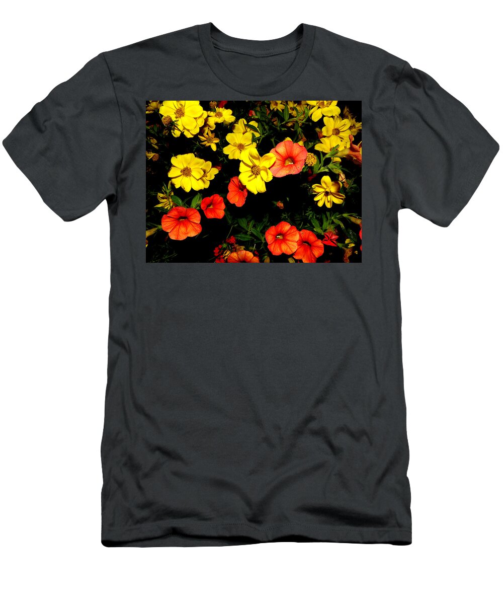 Flowers T-Shirt featuring the photograph Fire Colors by Kim Galluzzo