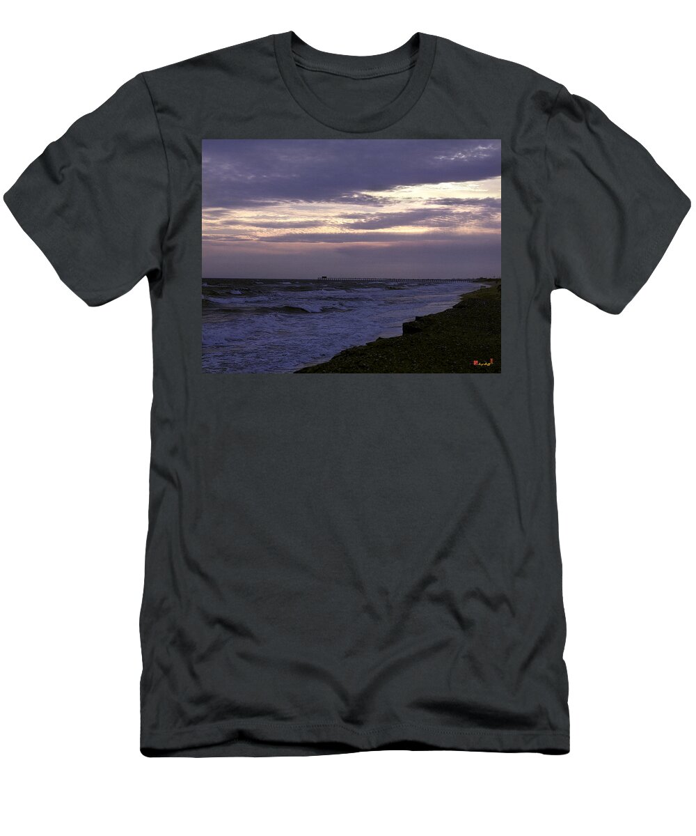 Ocean T-Shirt featuring the photograph Fishing Pier Before the Storm 14A by Gerry Gantt