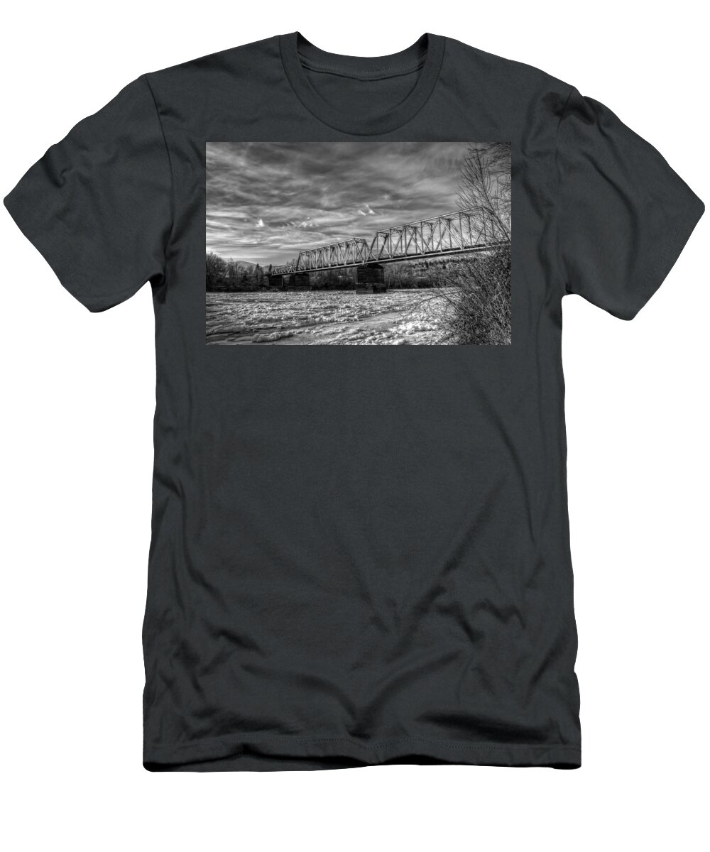 Hdr T-Shirt featuring the photograph Frozen Tracks by Brad Granger