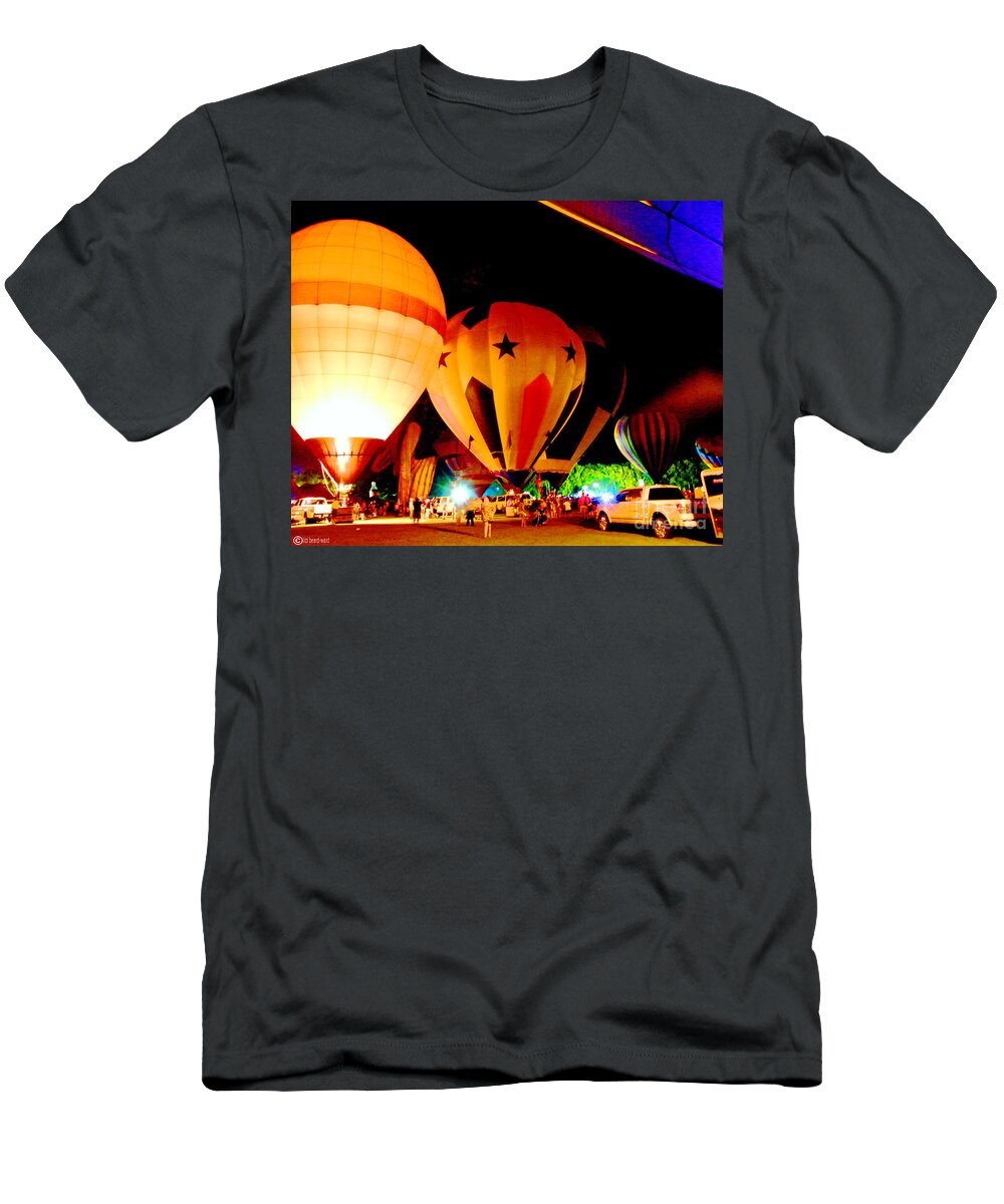 Hot Air Balloon T-Shirt featuring the photograph Gather by Lizi Beard-Ward