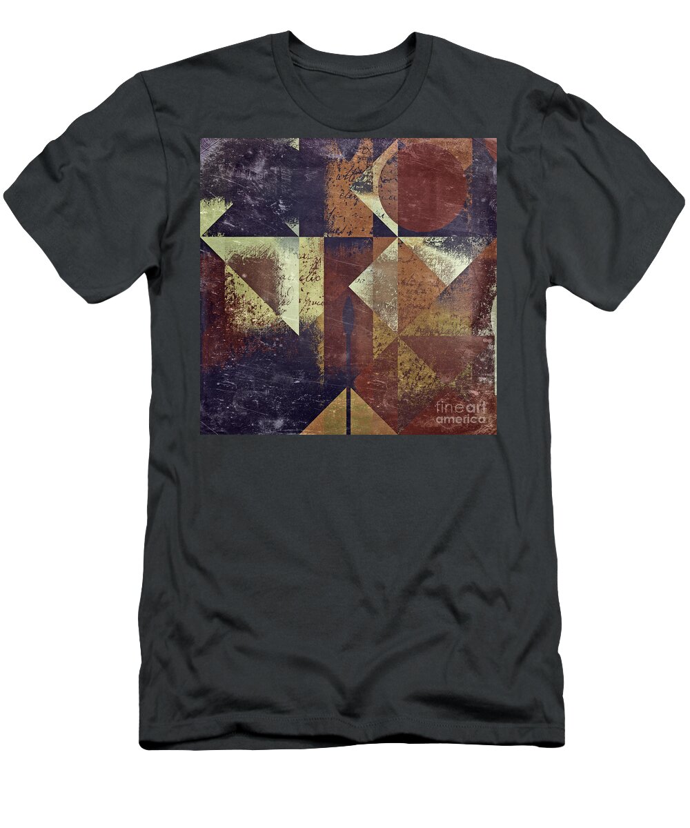 Abstract Art T-Shirt featuring the digital art Geomix 04 - 6ac8bv2t7c by Variance Collections