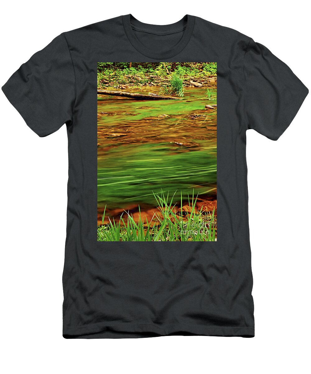 River T-Shirt featuring the photograph Green river by Elena Elisseeva