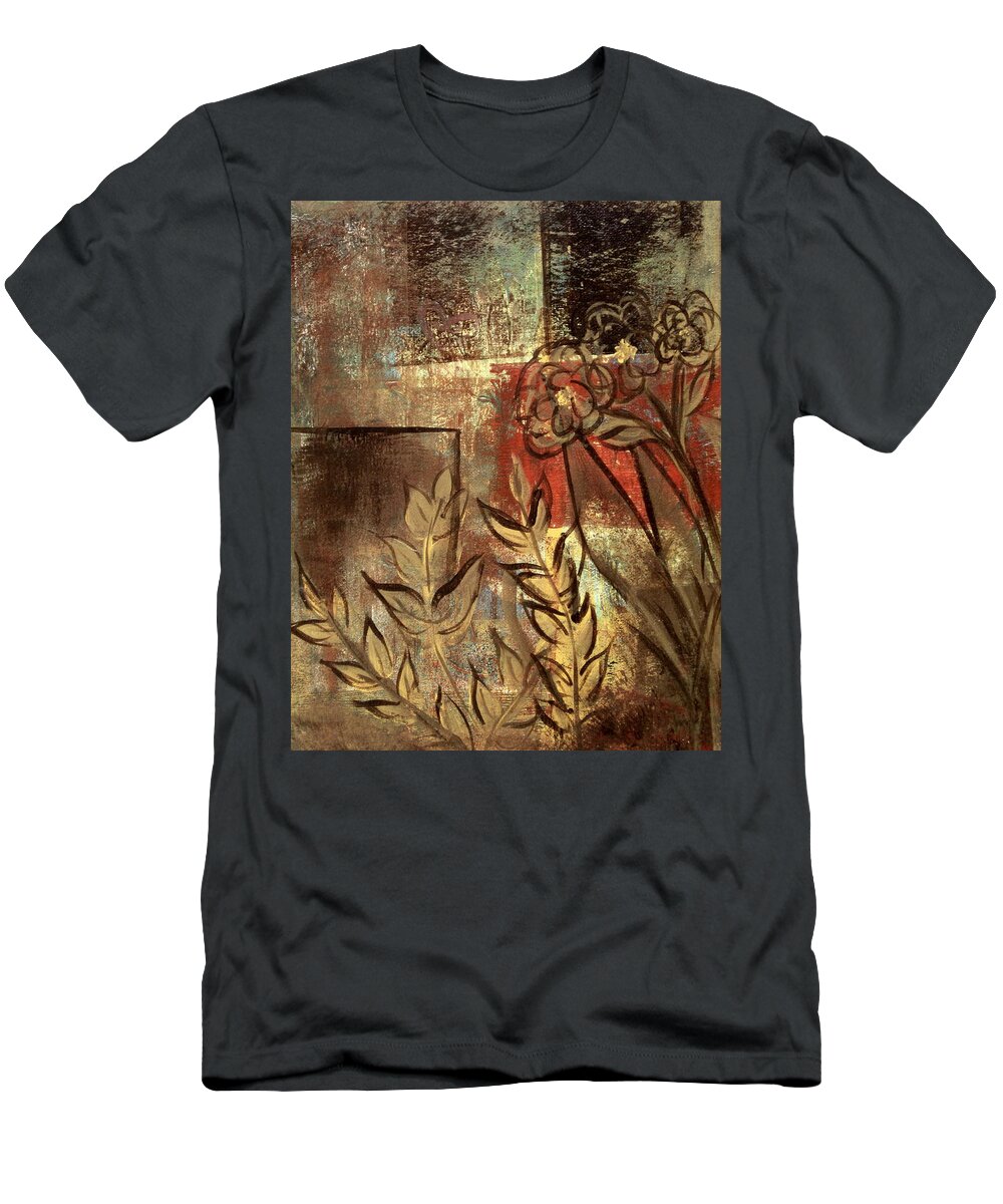 Abstract T-Shirt featuring the painting Growing wild by Kathy Sheeran