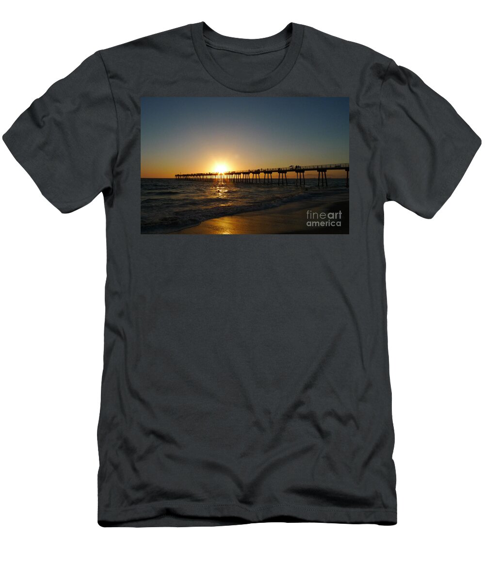 Hermosa Beach Sunset T-Shirt featuring the photograph Hermosa Beach Sunset by Nina Prommer