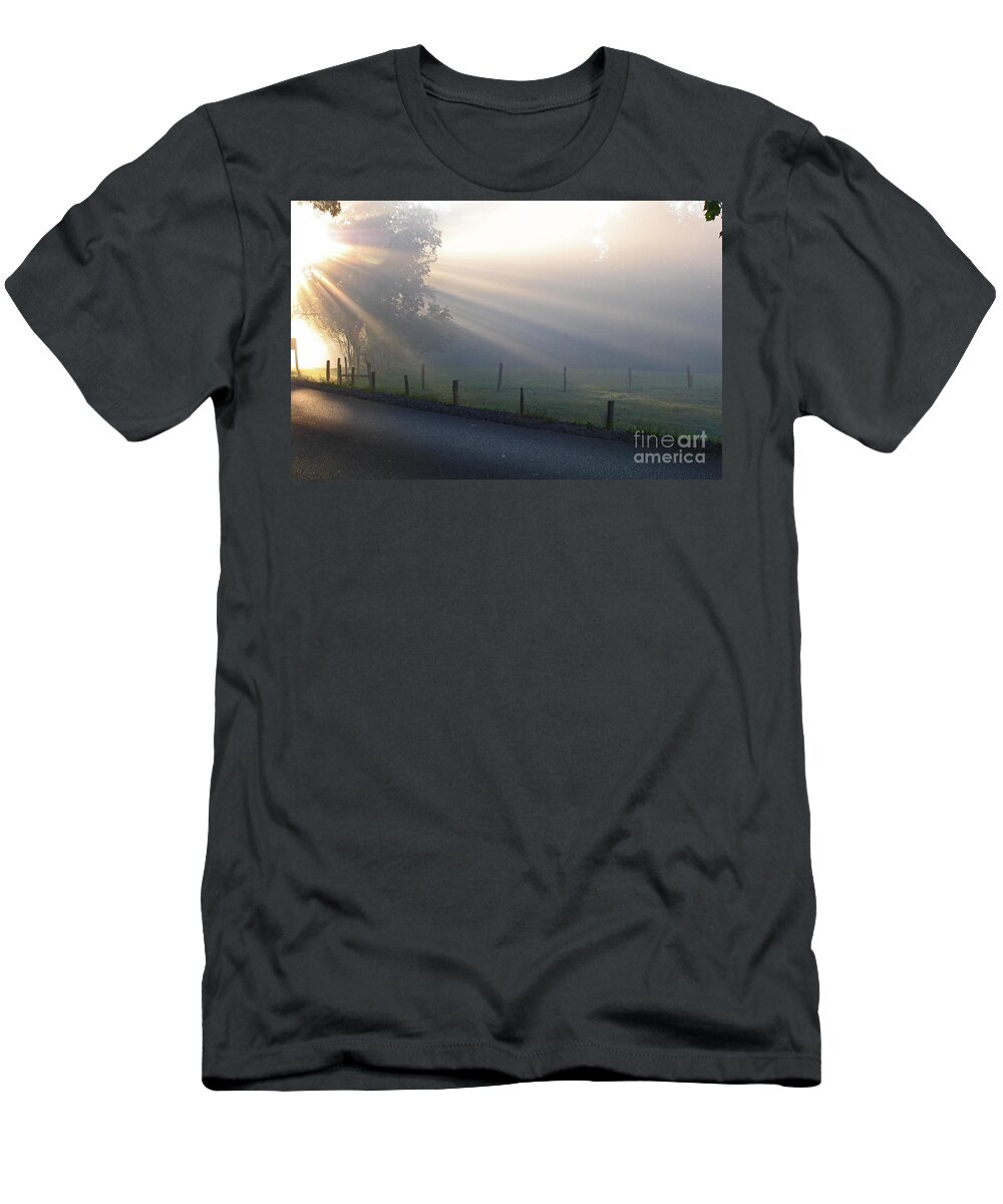 Light T-Shirt featuring the photograph Hope Is In His Light by Douglas Stucky