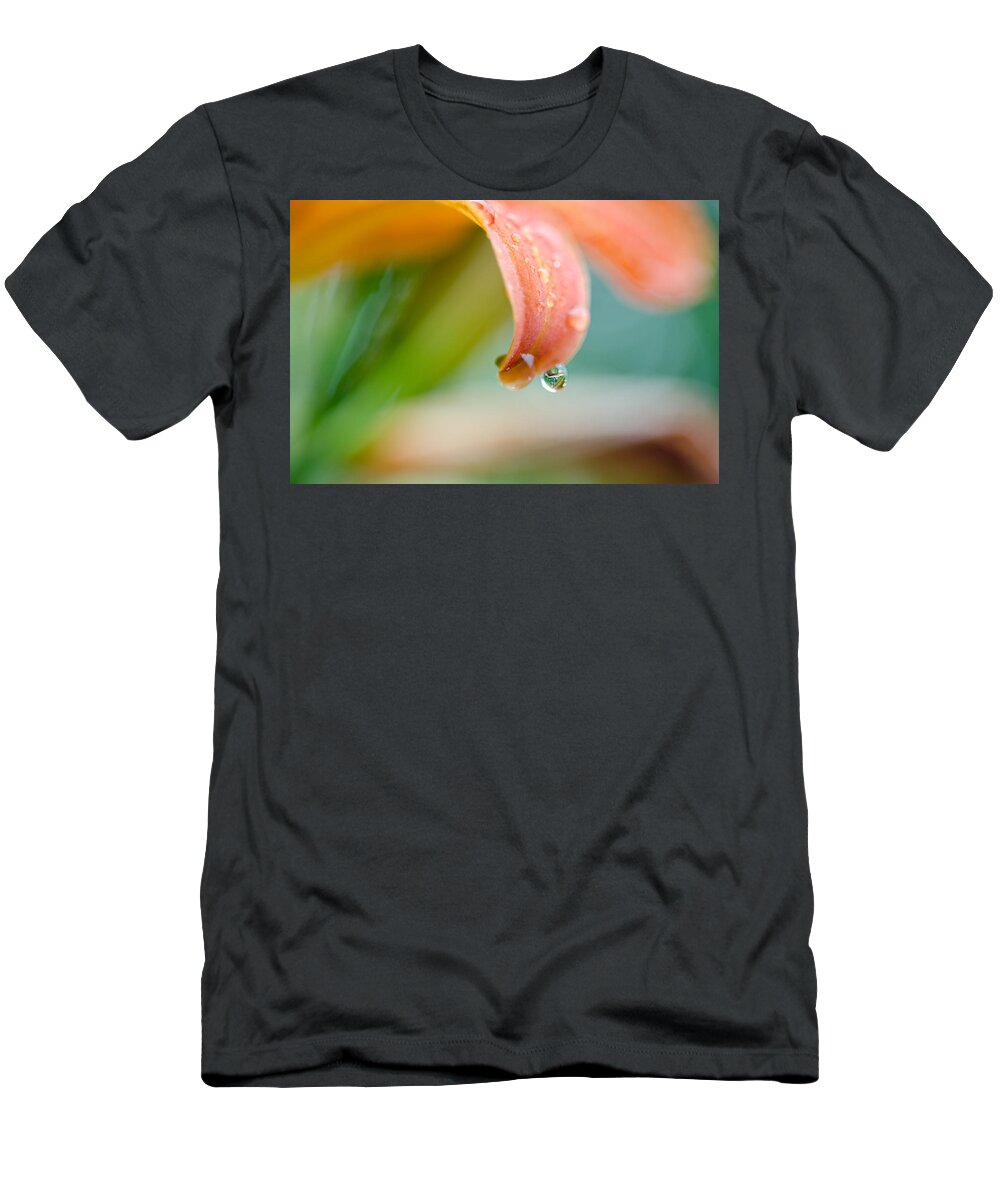 Raindrops T-Shirt featuring the photograph In the Moment by Margaret Pitcher