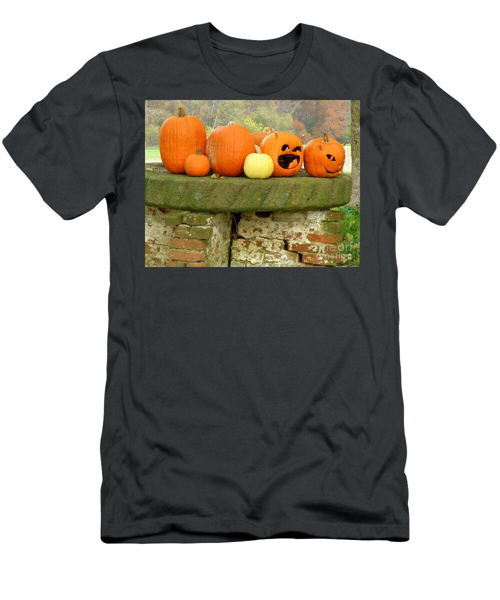 Pumpkins T-Shirt featuring the photograph Jack-0-Lanterns by Lainie Wrightson