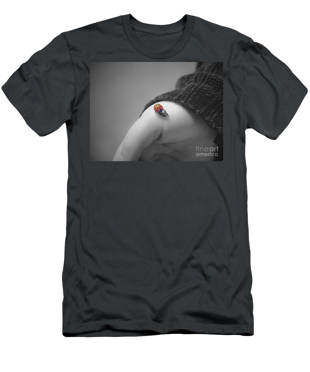 Ladybug T-Shirt featuring the photograph Just for a moment by Aimelle Ml