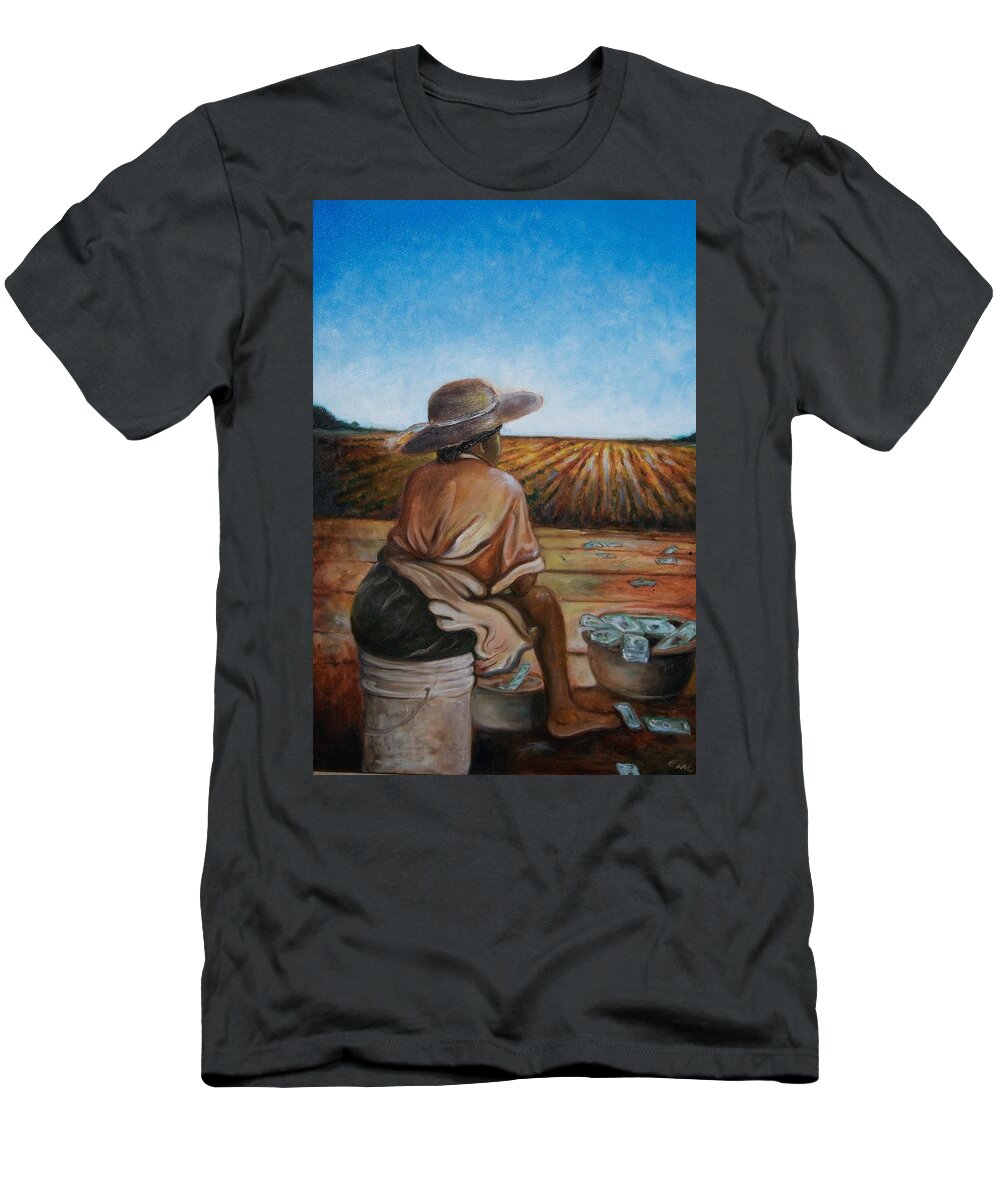 African American Art T-Shirt featuring the painting Life Is Good by Emery Franklin