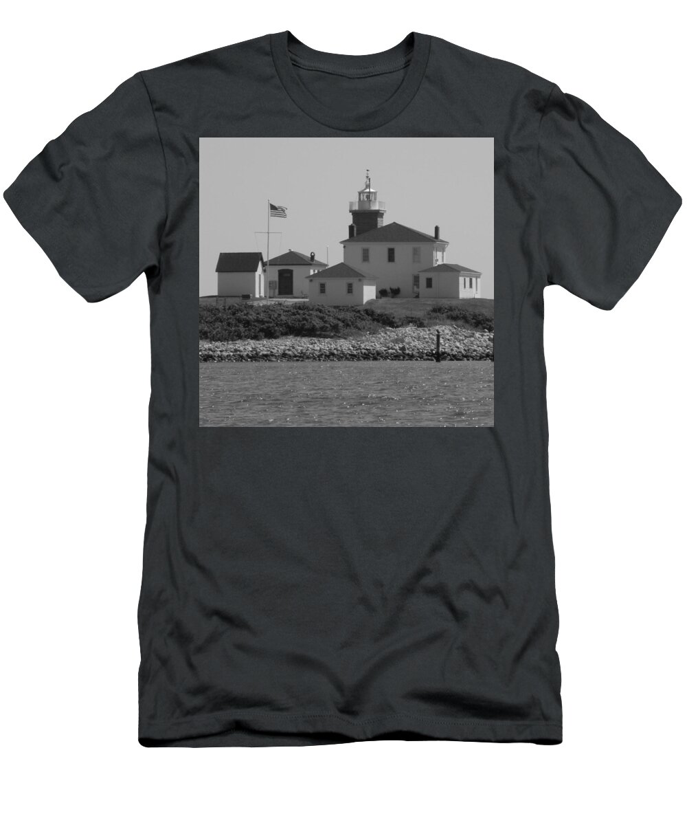 Light House T-Shirt featuring the photograph Light House Watch Hill RI by Kim Galluzzo