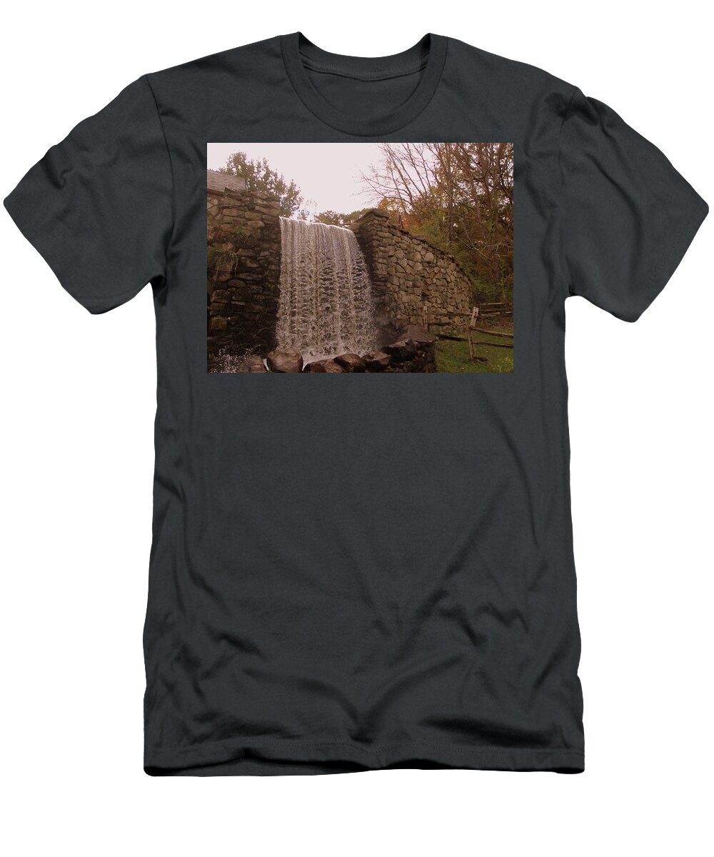 Longfellow T-Shirt featuring the photograph Long Fellow Grist Mill x11 by Kim Galluzzo Wozniak