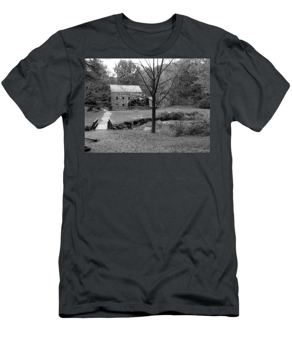 Longfellow T-Shirt featuring the photograph Longfellow Grist Mill x19 by Kim Galluzzo Wozniak