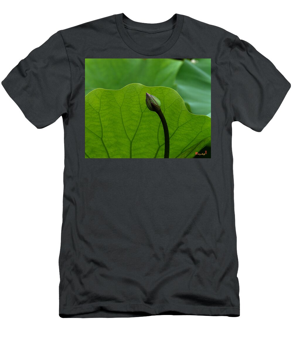 Nature T-Shirt featuring the photograph Lotus-Sheltering the Future DL032 by Gerry Gantt