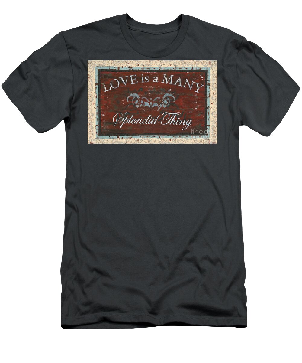 Love T-Shirt featuring the painting Love Is A Many Splendid Thing by Debbie DeWitt