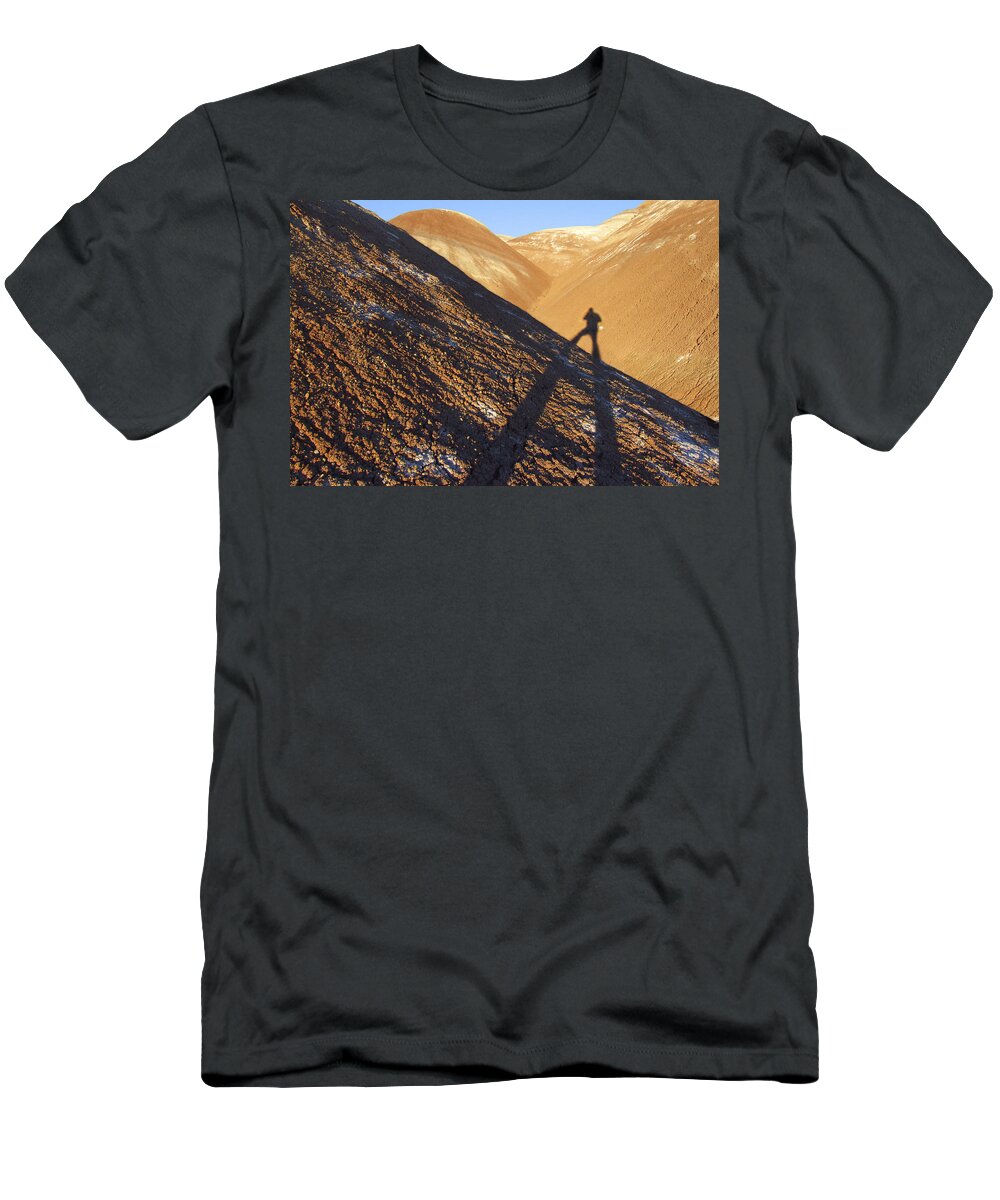 Shadow T-Shirt featuring the photograph Me and My Shadow - Utah by Mike McGlothlen