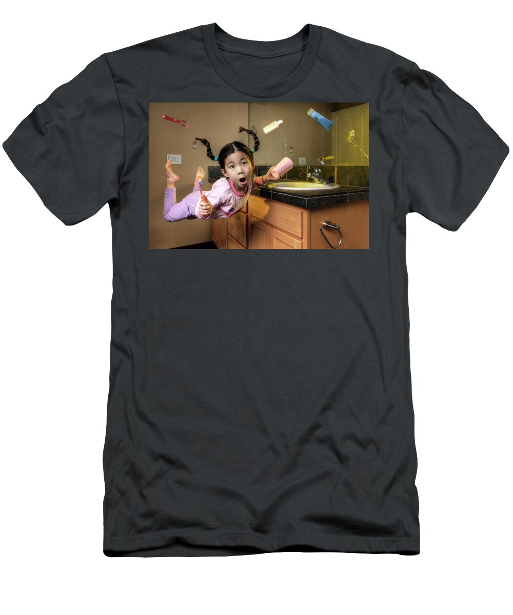 Portrait T-Shirt featuring the photograph Morning surprise by William Lee