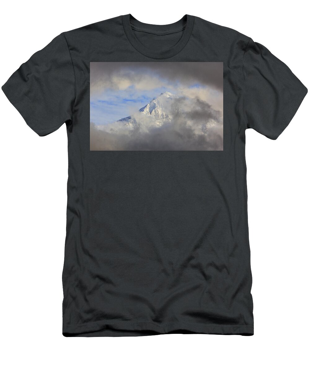 Mountain T-Shirt featuring the photograph Mount Hood Through Storm Clouds Oregon by Craig Tuttle