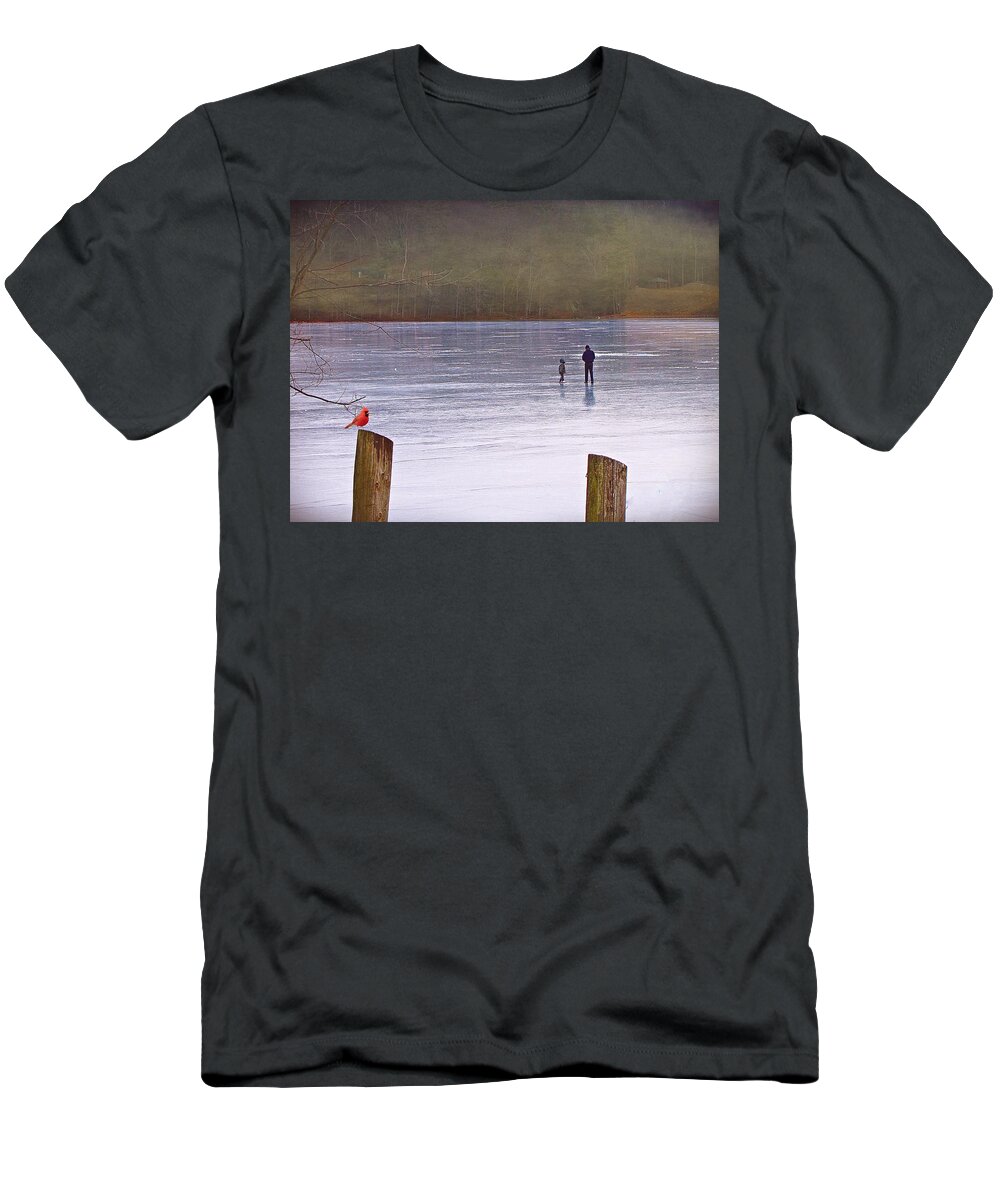 Ice T-Shirt featuring the photograph My First Walk On Water by David Dehner
