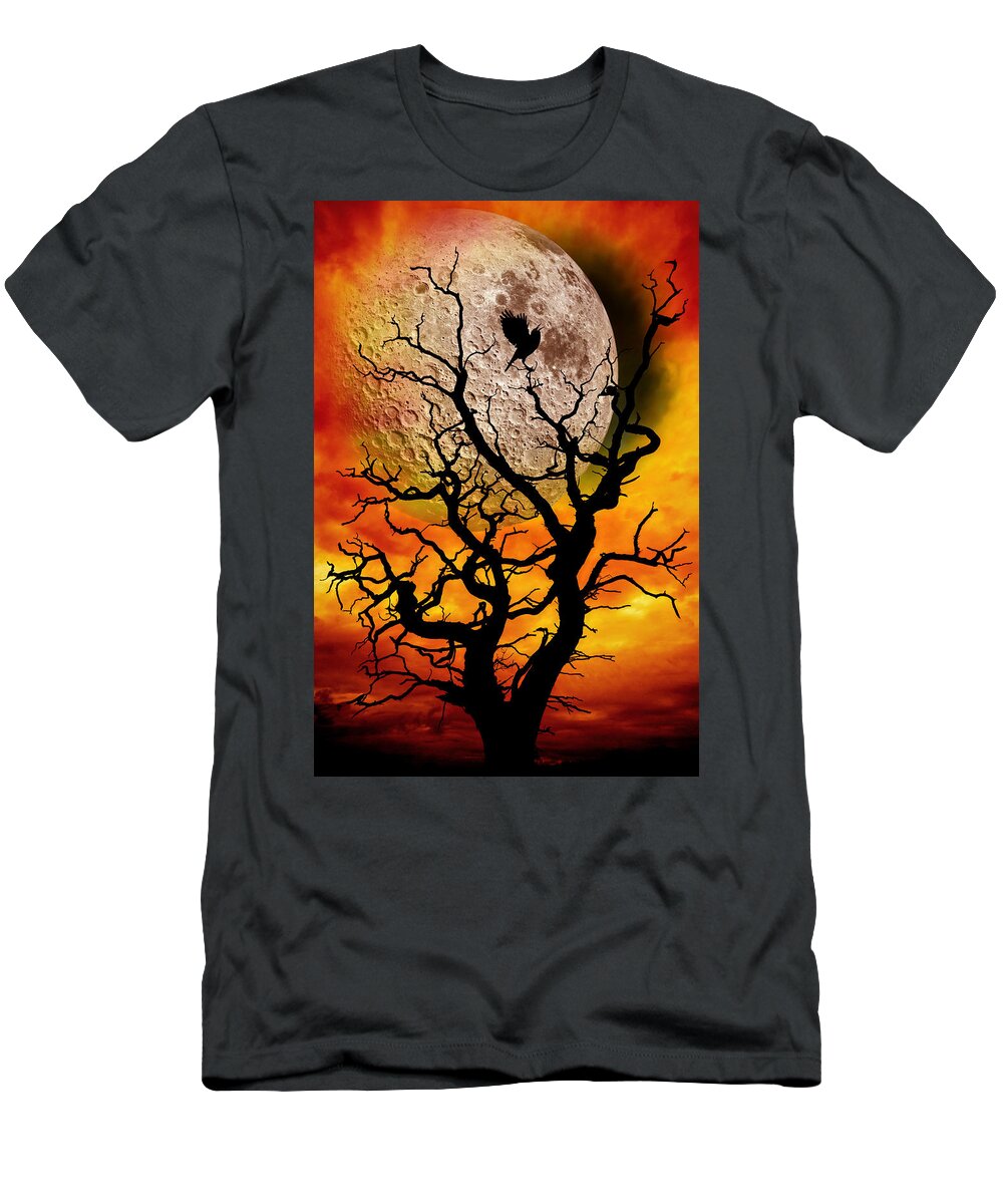 Surreal T-Shirt featuring the photograph Nuclear Moonrise by Meirion Matthias