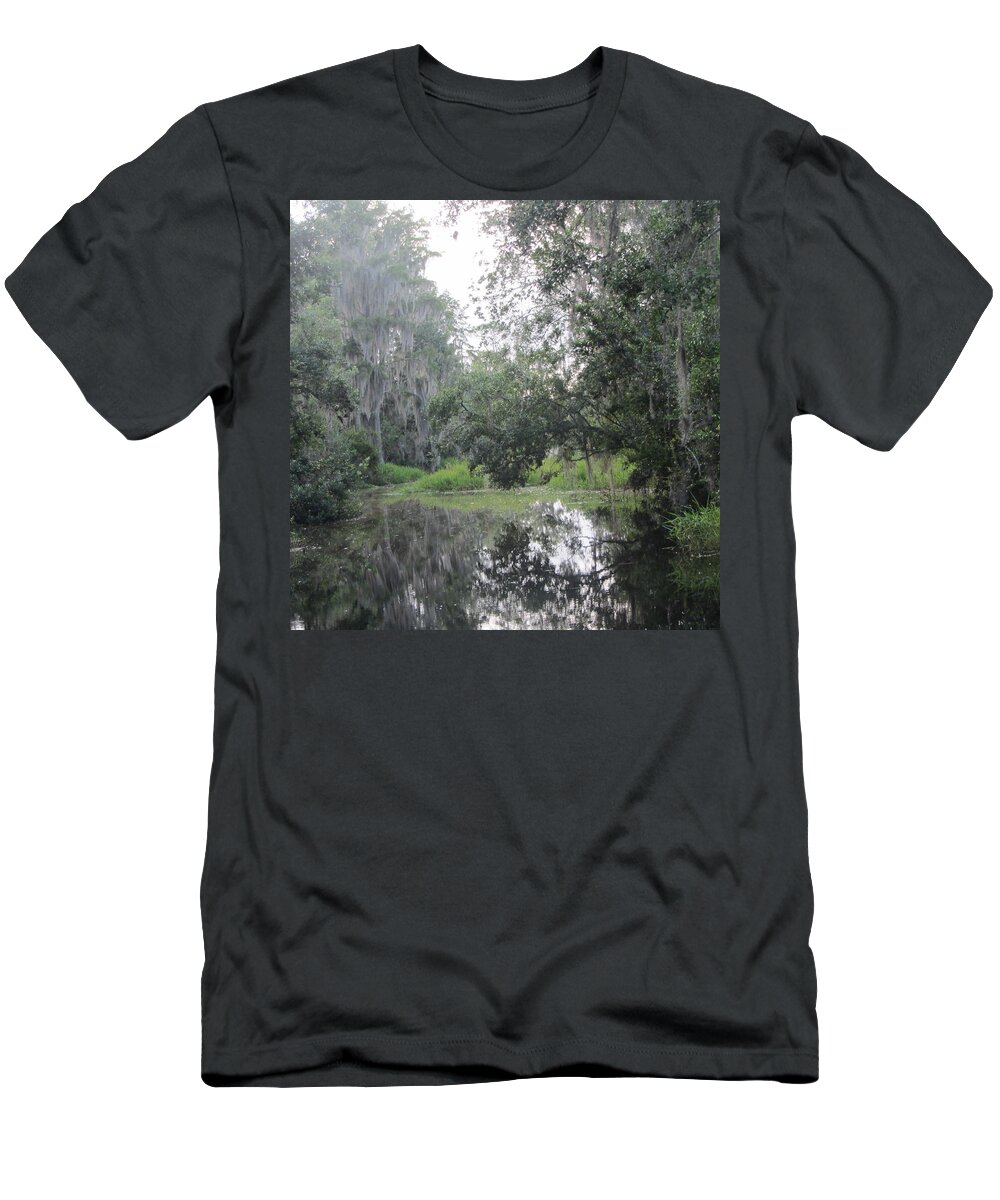 Swamp Moss T-Shirt featuring the photograph Okefenokee Swamp 14 by Cathy Lindsey