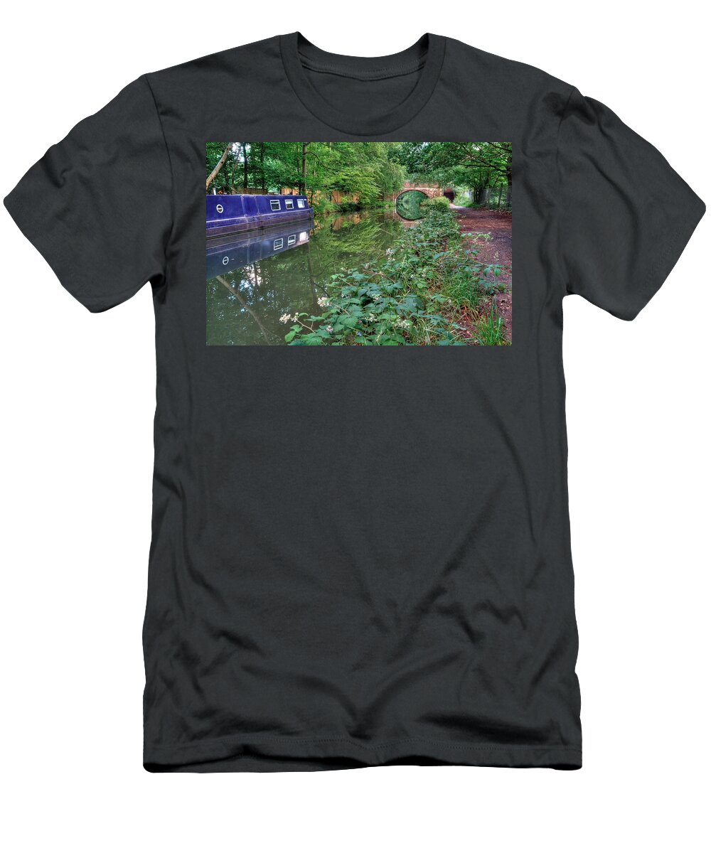 Landscape T-Shirt featuring the photograph On the Canal by Shirley Mitchell