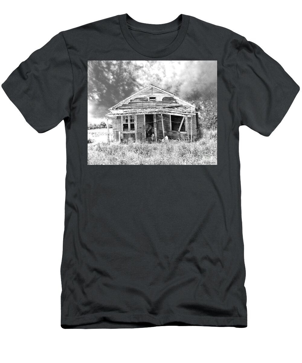 Shack T-Shirt featuring the digital art Once Called Home by Lizi Beard-Ward