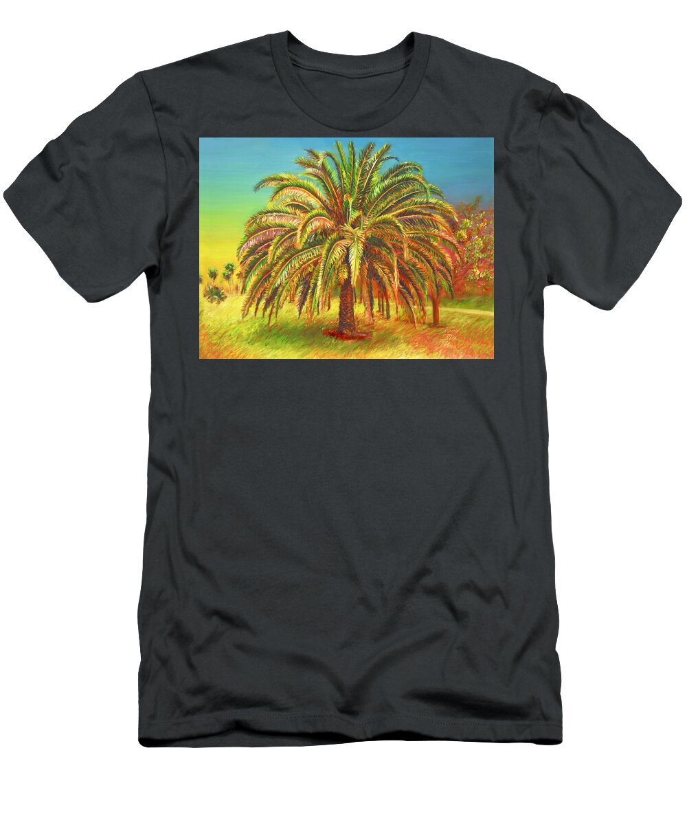  T-Shirt featuring the painting Palm Candy by Nancy Tilles