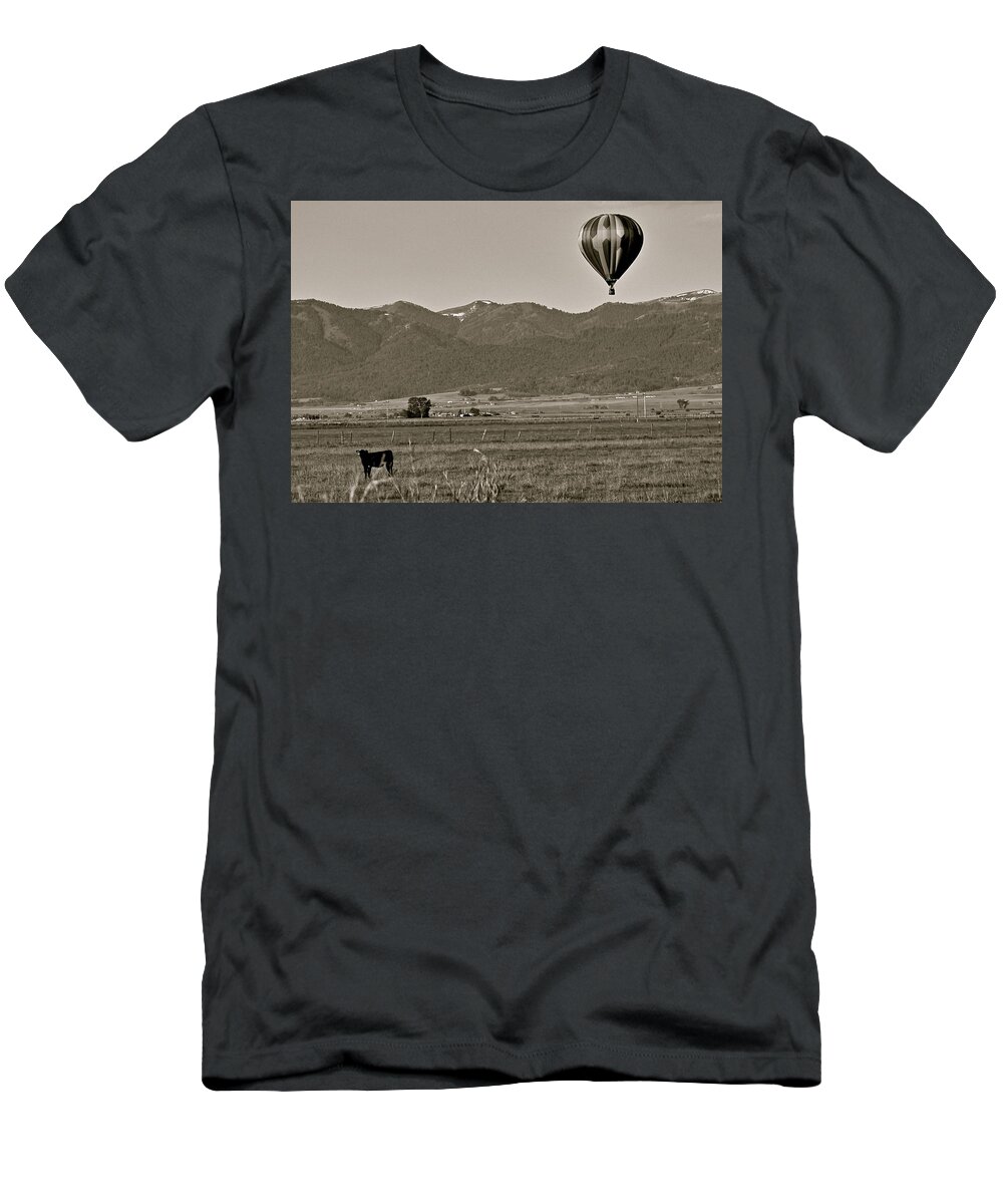 Balloon T-Shirt featuring the photograph Pastoral Surprise by Eric Tressler