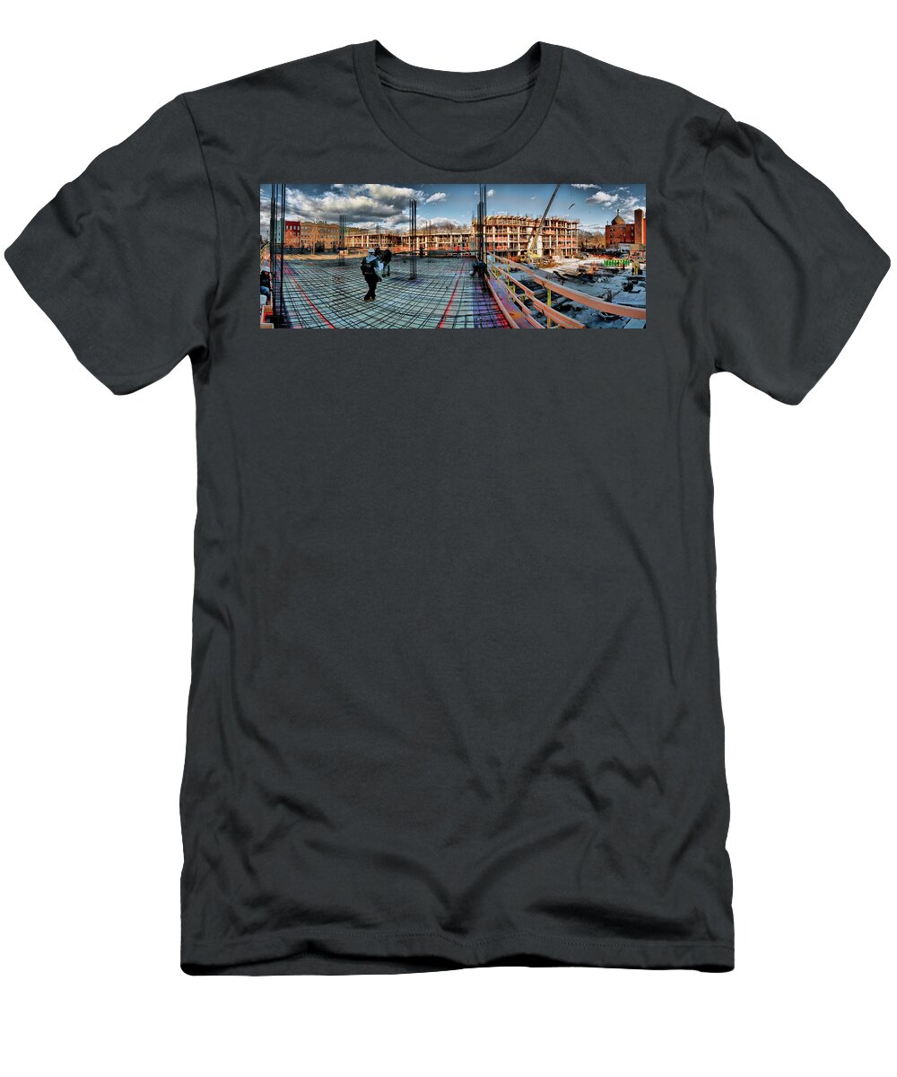 Panoramic T-Shirt featuring the photograph Raising Bedford by S Paul Sahm