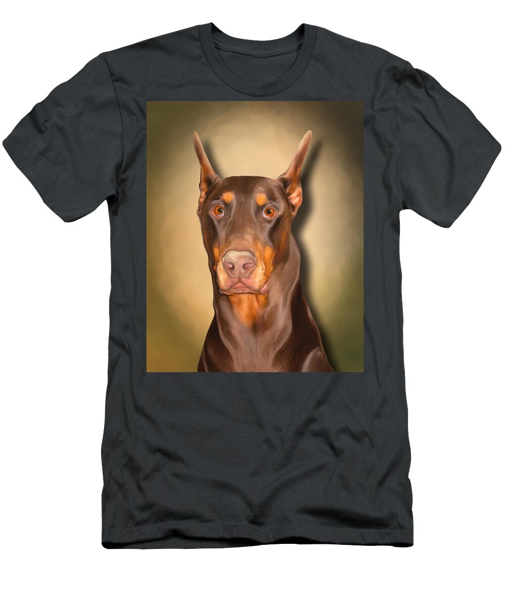 Dog T-Shirt featuring the painting Rocky the Red by Snake Jagger