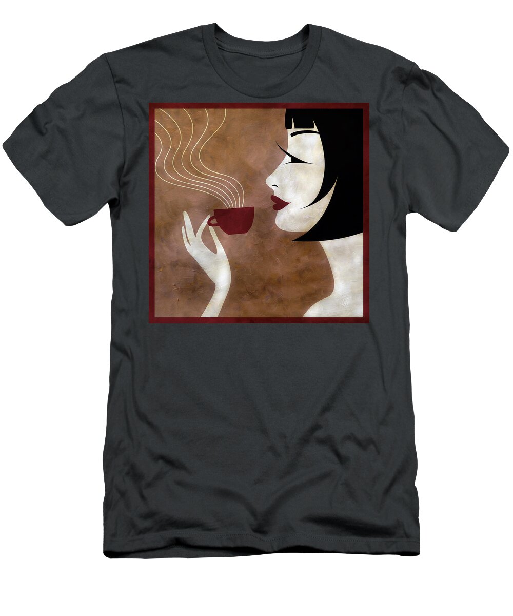 Coffee T-Shirt featuring the mixed media Sassy Simply by Angelina Tamez