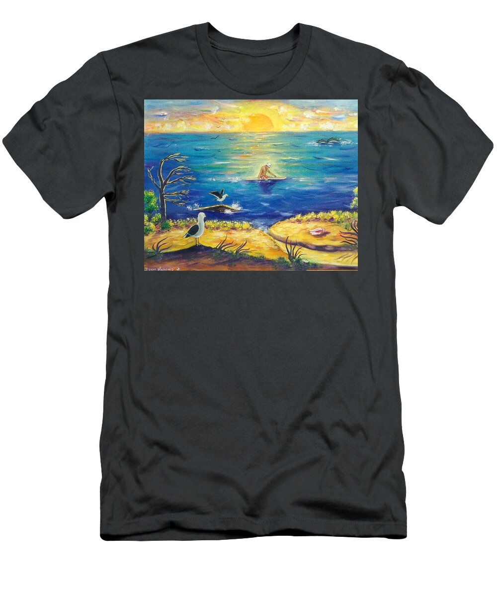 Serenity T-Shirt featuring the painting Serenity by Diana Haronis