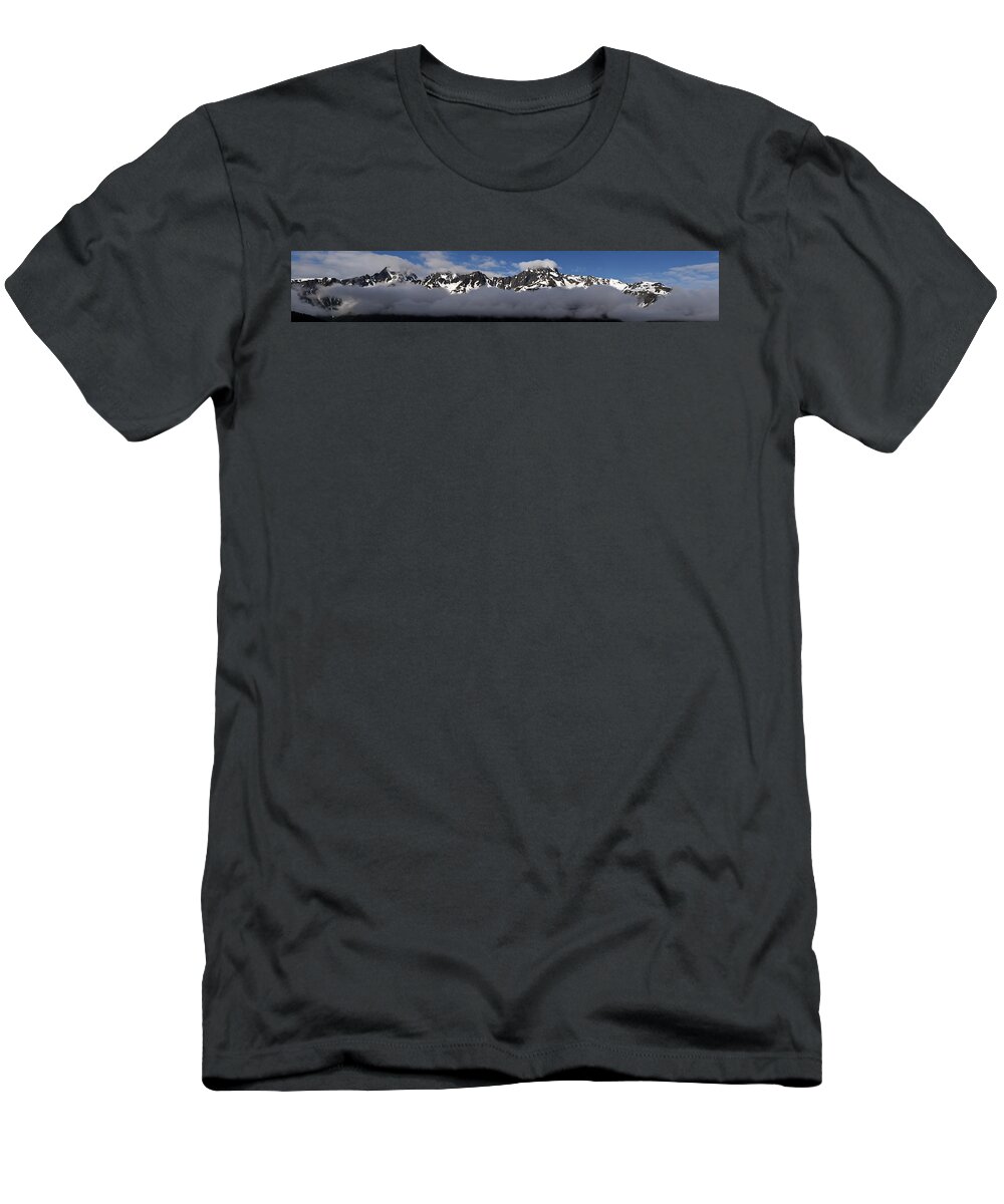 Seward Mountain Range T-Shirt featuring the photograph Seward Mountain Range by Wes and Dotty Weber