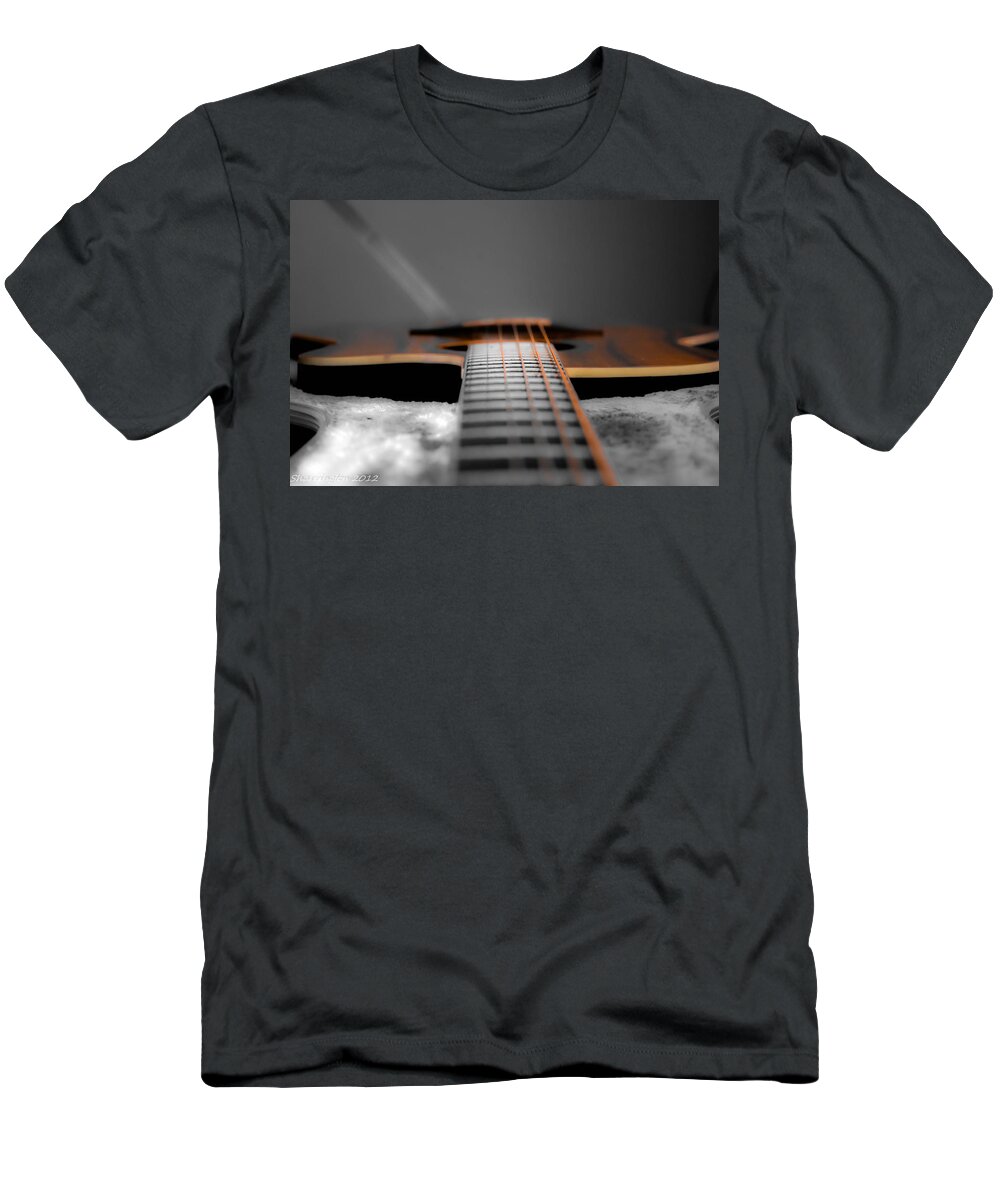 Guitar T-Shirt featuring the photograph Six String by Shannon Harrington