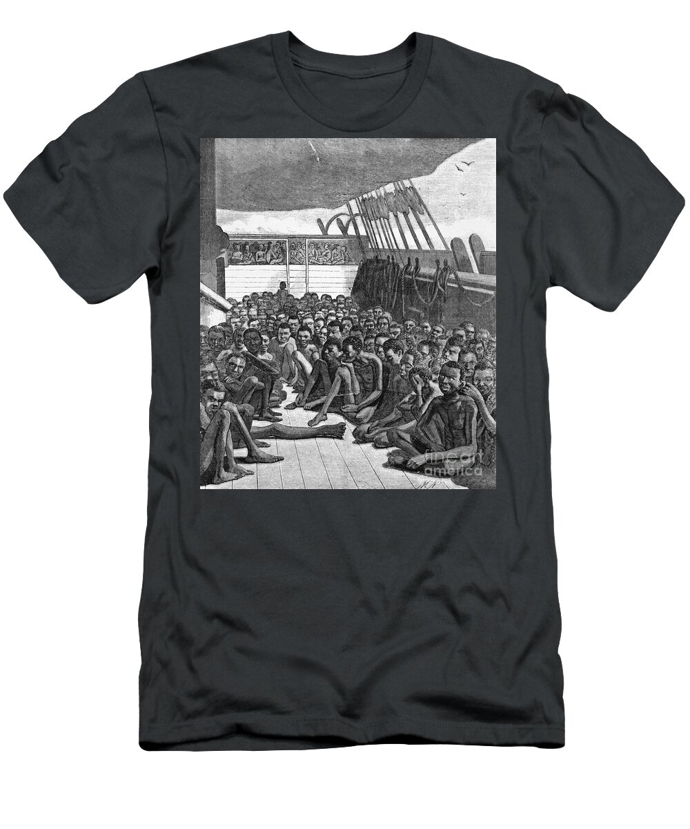 Historical T-Shirt featuring the photograph Slave Ship by Photo Researchers
