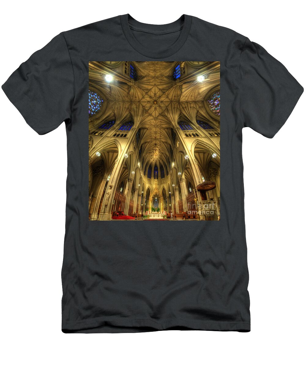 Art T-Shirt featuring the photograph St Patrick's Cathedral - New York by Yhun Suarez
