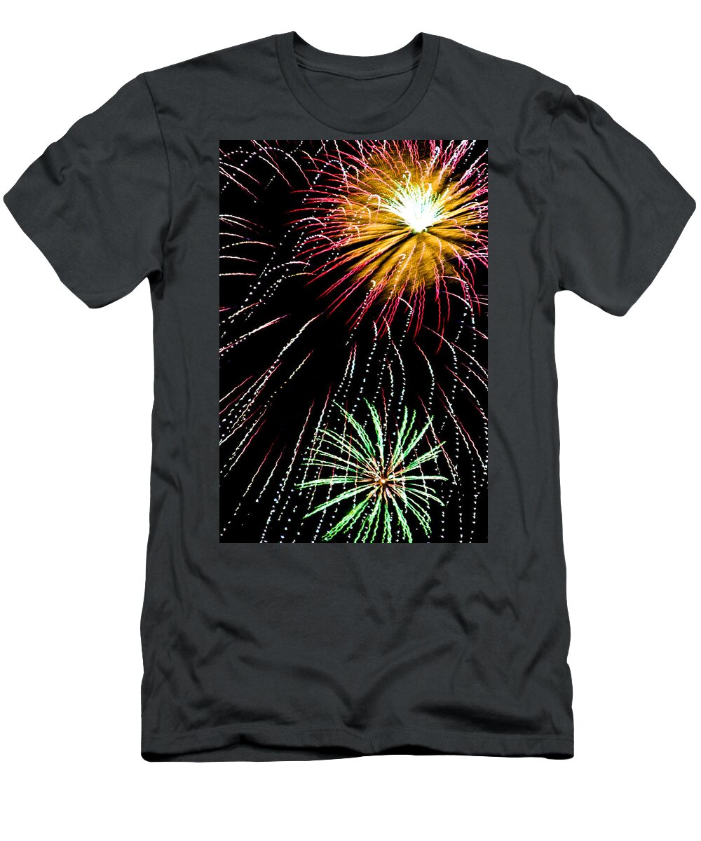 Fireworks T-Shirt featuring the photograph Staccato by Lynne Jenkins