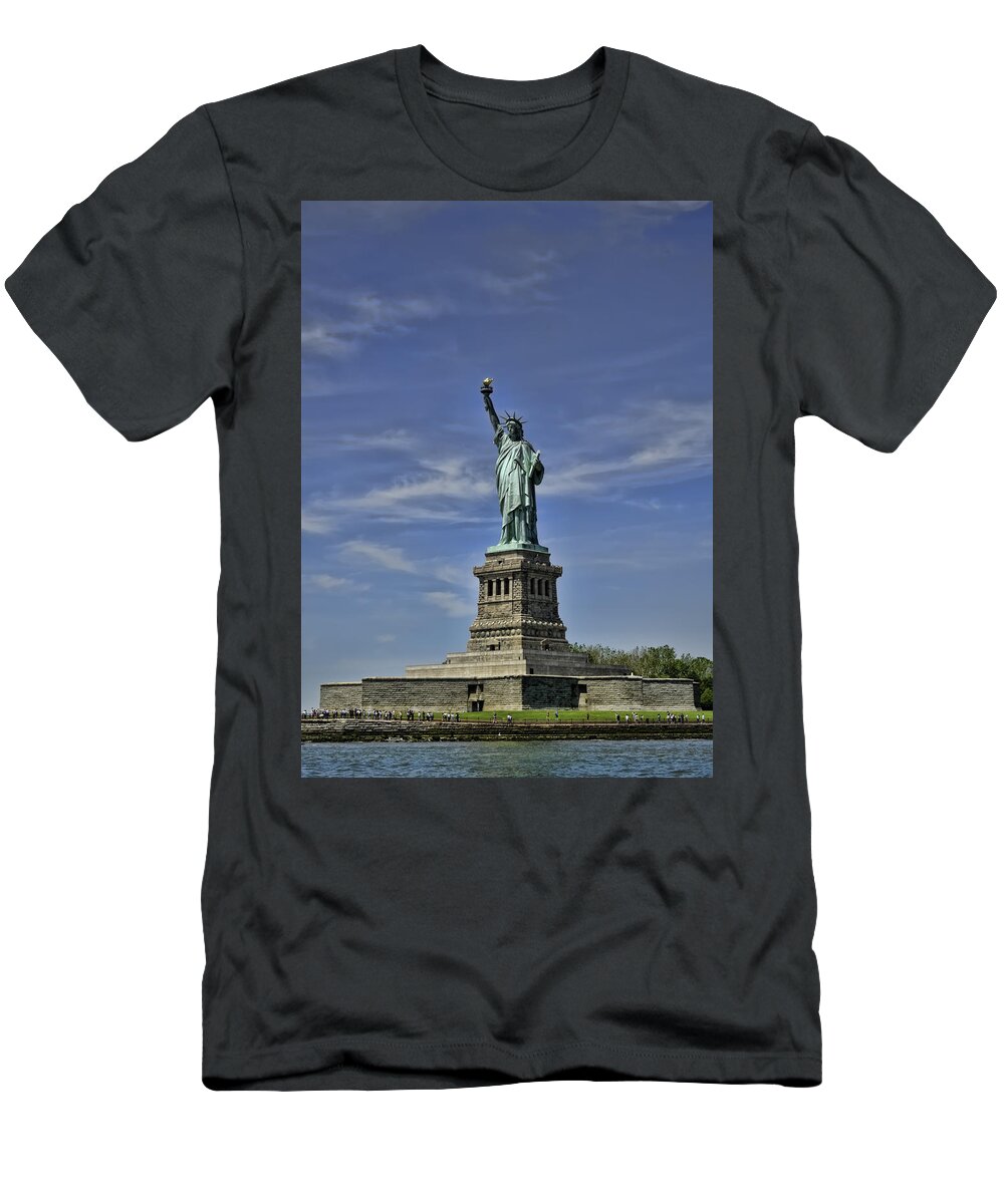 New York T-Shirt featuring the photograph Statue of Liberty by Dan McManus