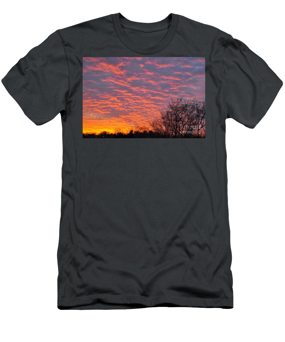 Red Sky T-Shirt featuring the photograph Sun explosion by Dejan Jovanovic