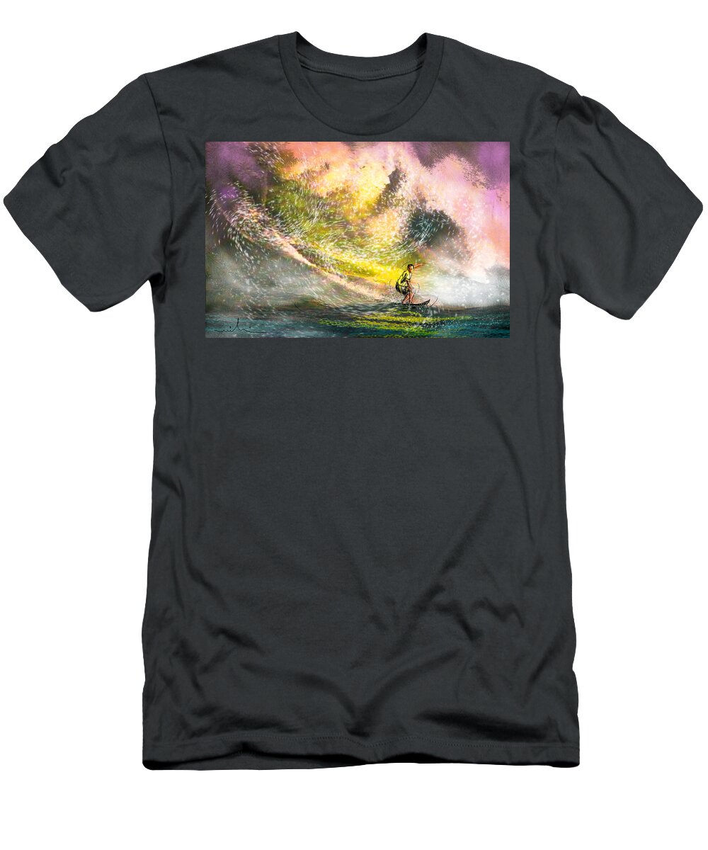 Sports T-Shirt featuring the painting Surfscape 02 by Miki De Goodaboom