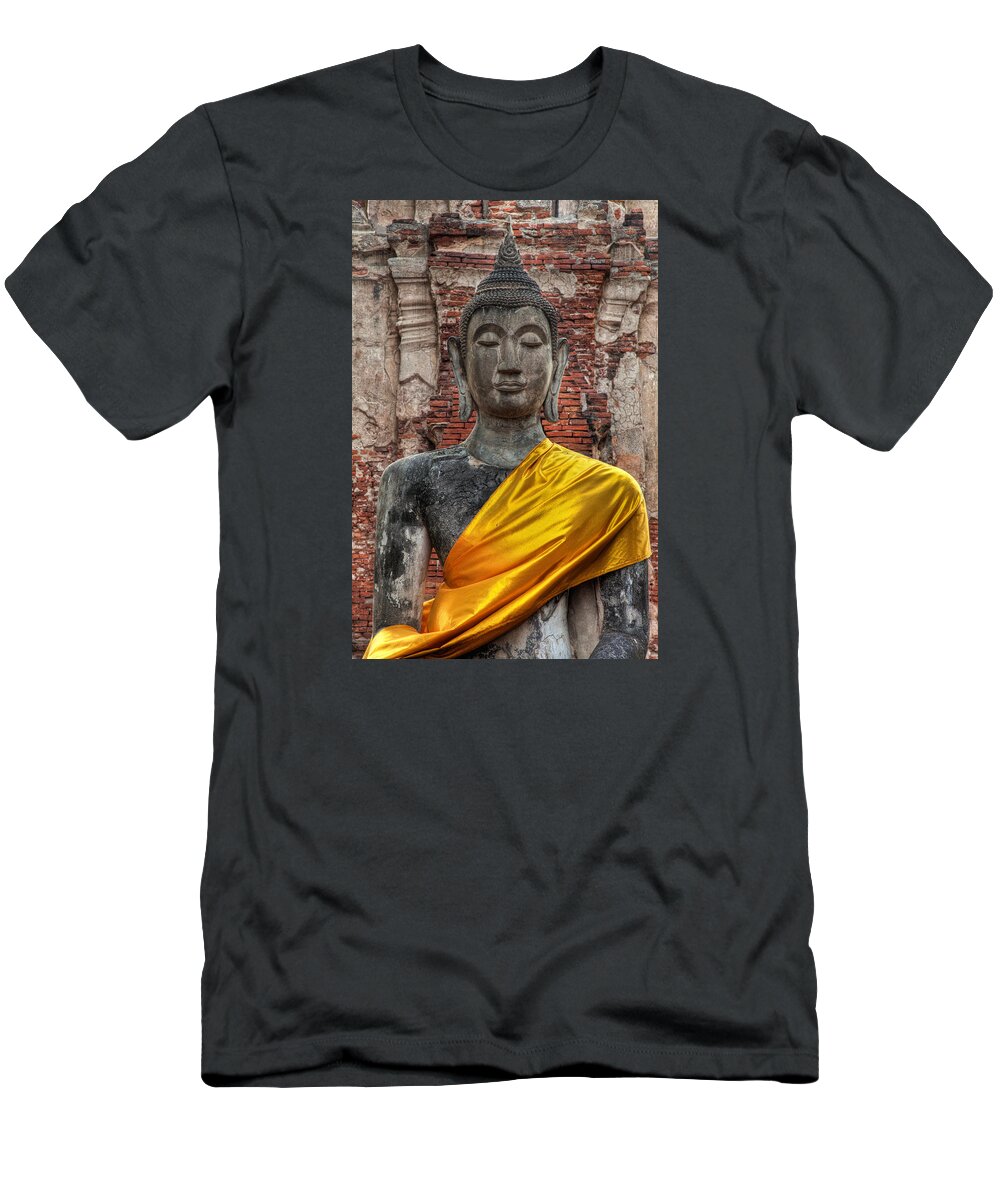 Ayutthaya T-Shirt featuring the photograph Thai Buddha by Adrian Evans