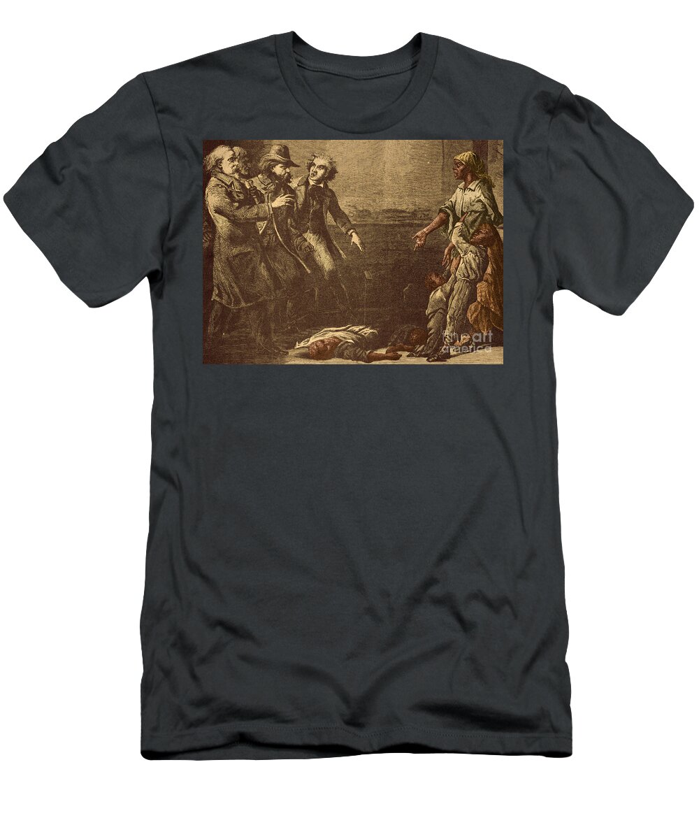 America T-Shirt featuring the photograph The Capture Of Margaret Garner by Photo Researchers