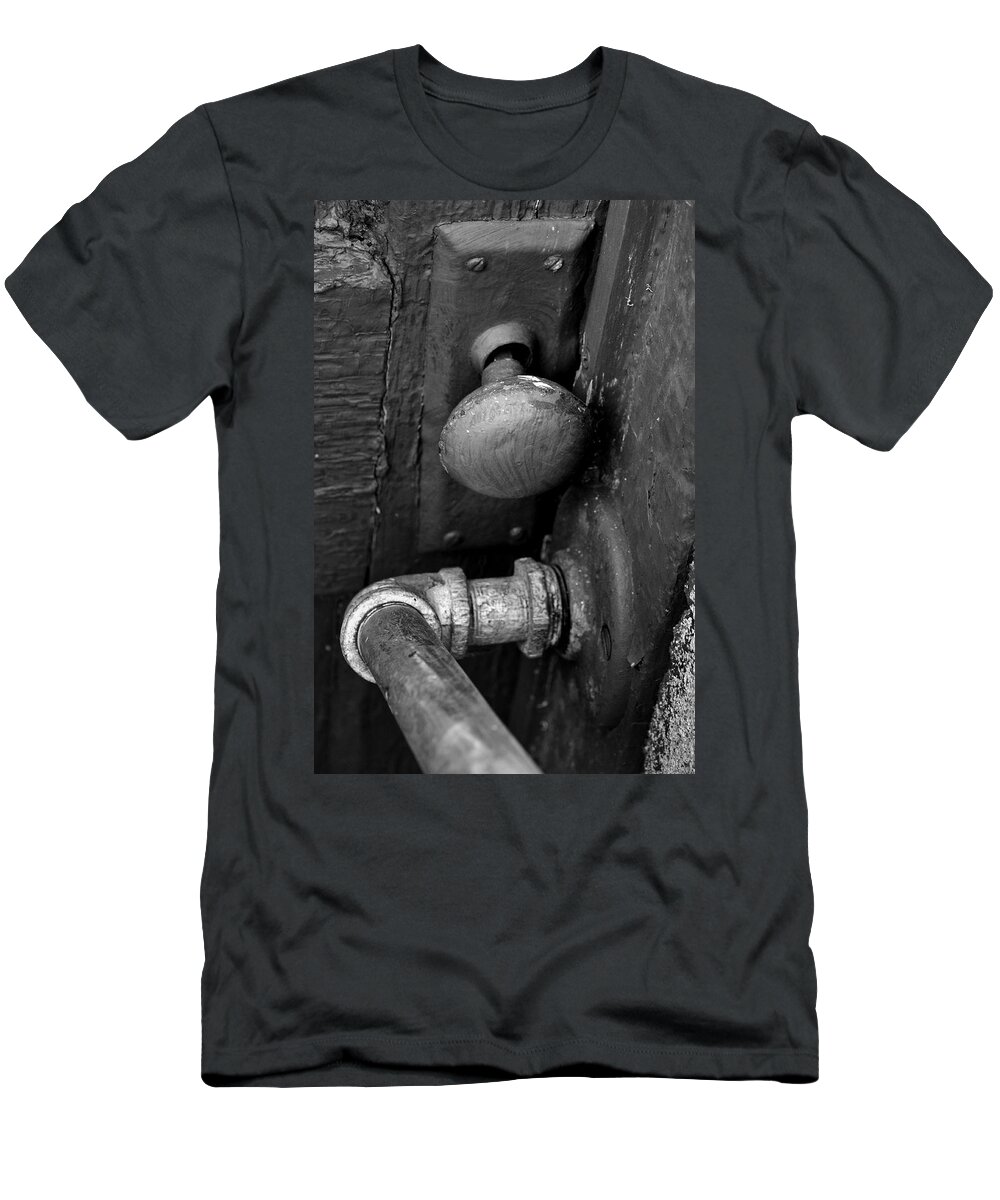 Black And White T-Shirt featuring the photograph The Cellar by Ron Cline