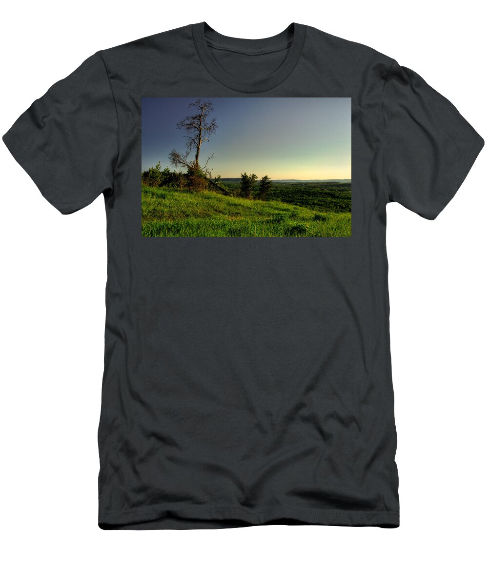 Sunset T-Shirt featuring the photograph The Old Ski Hill Vista by Jakub Sisak