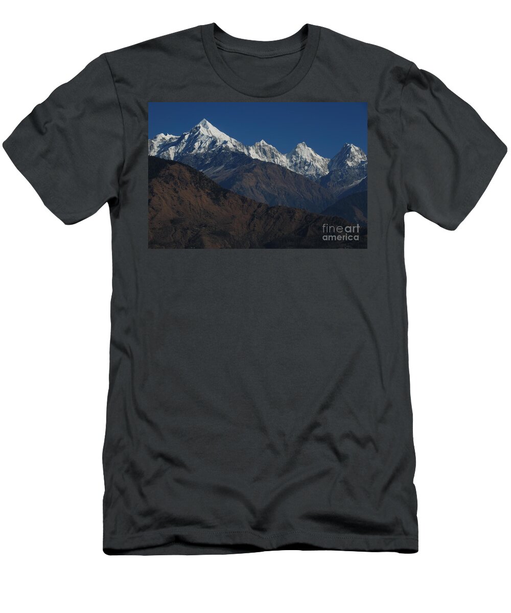 Panchchuli T-Shirt featuring the photograph The Panchchuli Range by Fotosas Photography